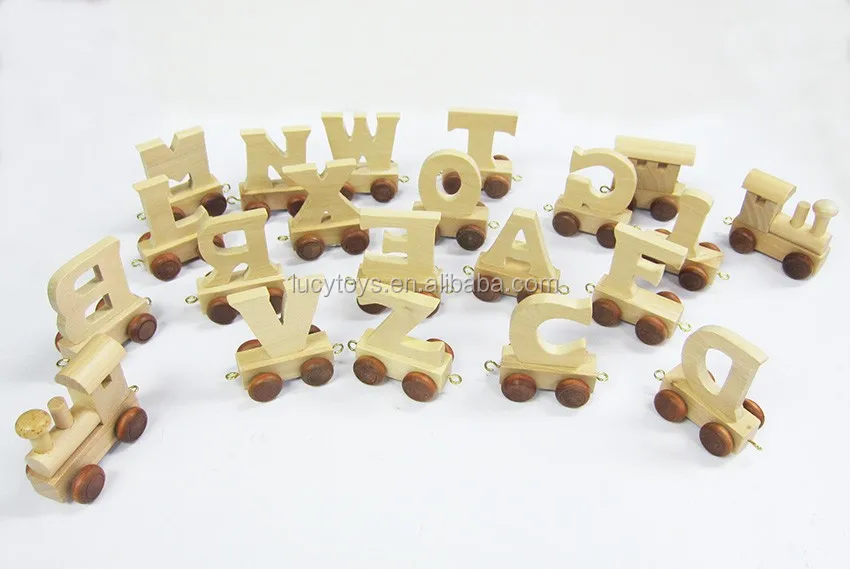 wooden train letters wholesale