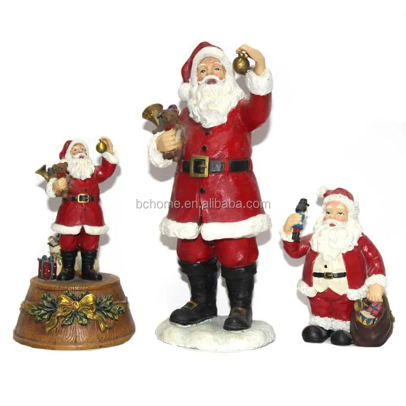 Resin Christmas Santa Claus Figurines For Decoration Buy Red