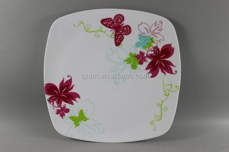 Butterfly Print Melamine Dish