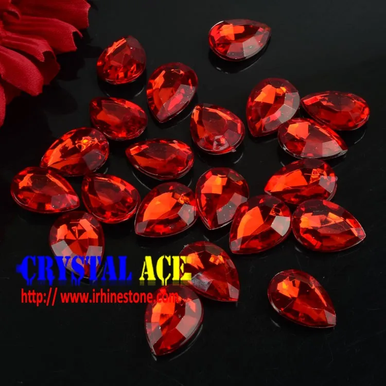 Factory Direct Sale Price Rhinestone Red and Perifot Color Acrylic Flat Back Stones