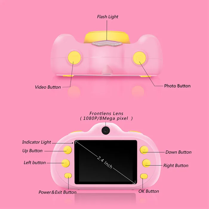 CTP5 2019 8MP HD mini murah digit untuk anak anak camera toy