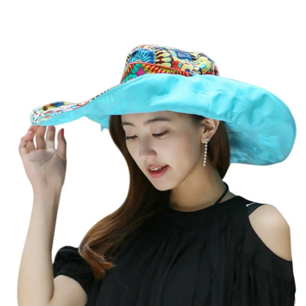 Big Brim Beach Cap UV Protection Floppy Foldable Bowknot Straw Hat DELORESDKX Women Sun Hats