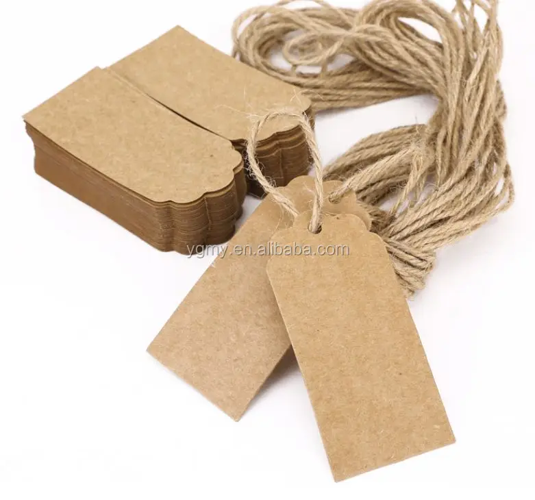 100 Natural Brown Kraft Paper Tags For DIY Gifts Crafts Price Tags Luggage Tag 