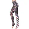 Sidiou Group Women Printed Sports Tight Yoga Pants Dry Fit Sexy Stretch Dance Body Building Training Workout Leggings