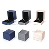 Hot Sale Stock High Quality Leather Jewelry Wedding Ring Box Lining Velvet