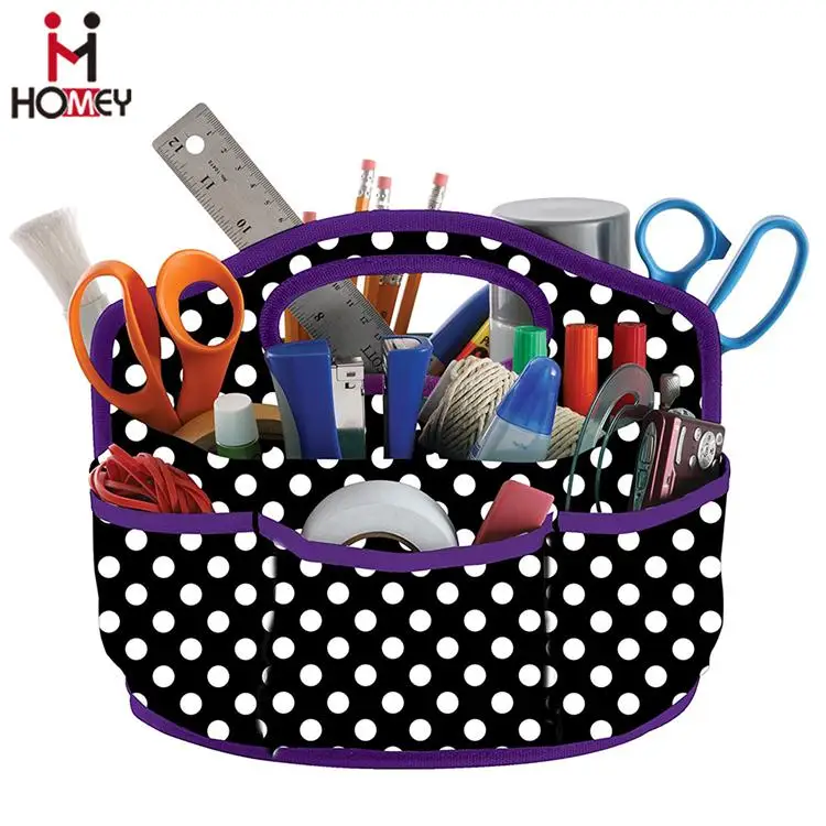 Canvas Caddy Organizer /fabric,Nursery Storage Baskets / 6 Pockets