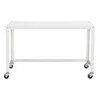 Multi Purpose Mobile Computer Desk Go-Cart White Rolling Tables