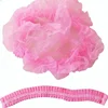 disposable pink color mob clip nurse cap high quality snood caps high quality snood caps