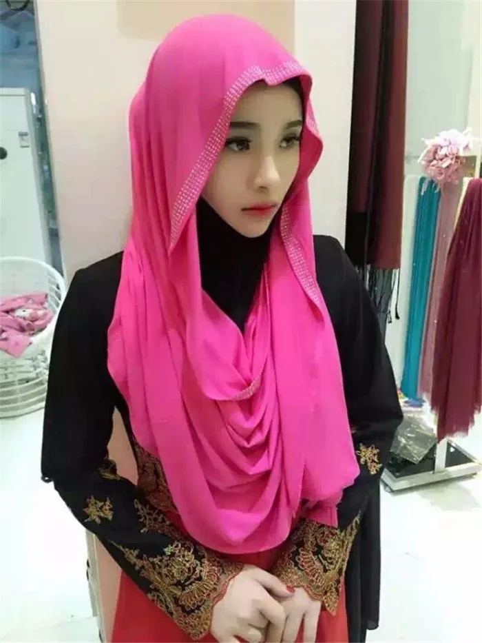 Hot Sale Muslim Hijab Fashion Scarf Malaysia Arab Jibab Abaya Hijab 