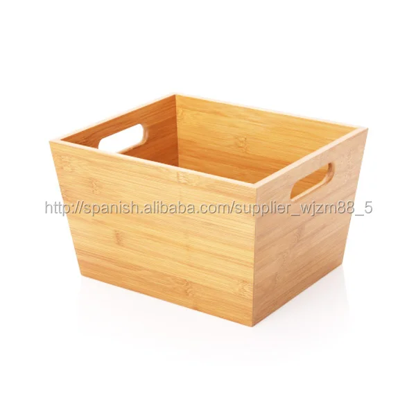 caja de bambú muerta, caja de almacenamiento de bambú para el baño