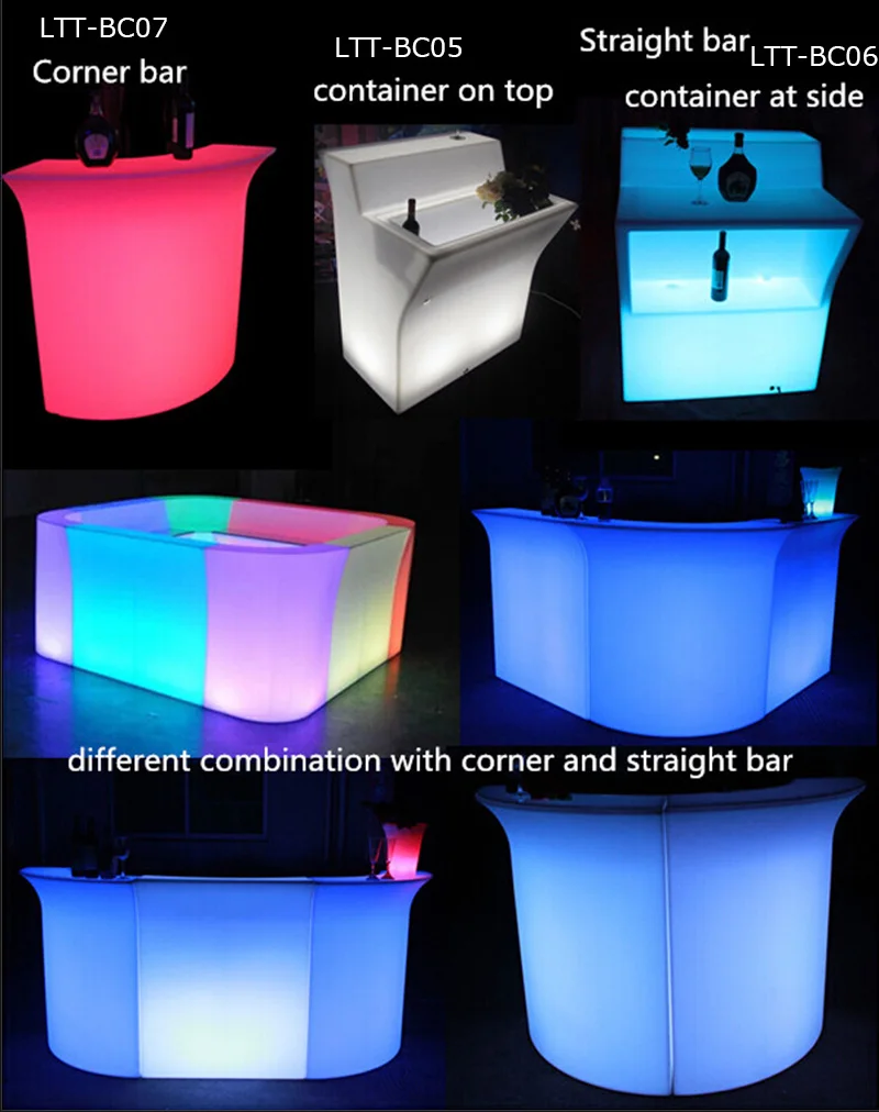 led plastic bar counter