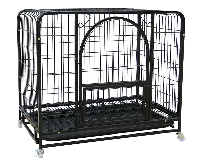 Heavy Duty Outdoor Dog Pet Cages Houses / Large Outside Metal Tube Dog