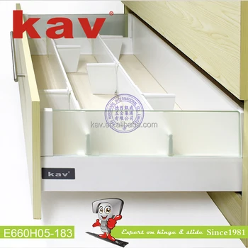 High Fronted Pull Out Drawer Divider For Soft Close Kitchen Drawer