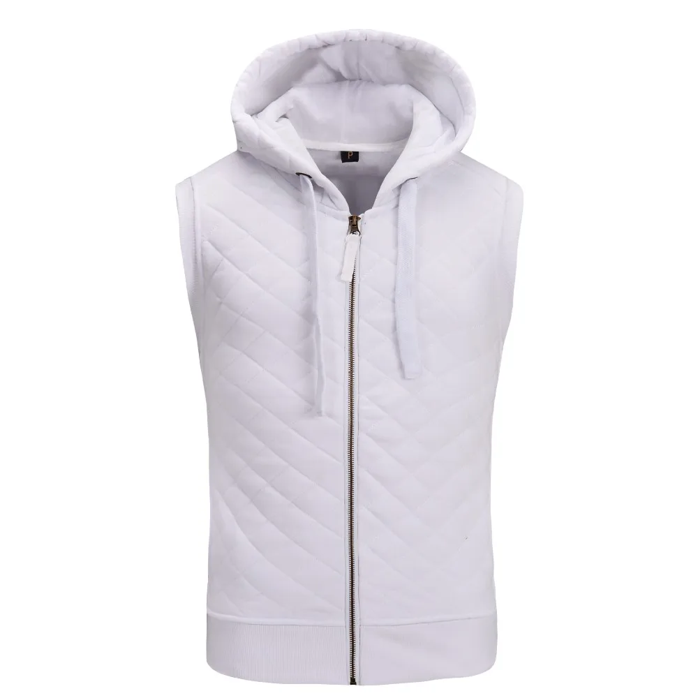 slim fit sleeveless hoodie