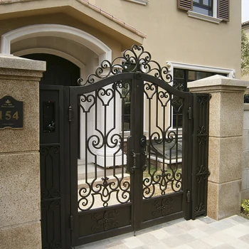 Simple Antique Designs Decorative Wrought Iron Main Swing Gate Buy Wrought Iron Gate Iron Gate Designs Simple Wrought Iron Gate Product On