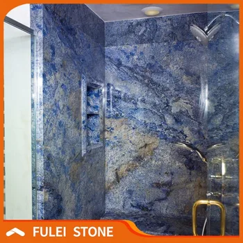 Blue Azul Bahia Granite  Bathroom Tub Surround Granite  