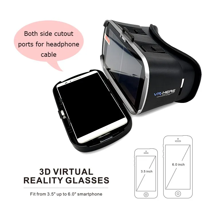Free sample and dropshipping VR 3d Glasses blue film hot video google vr headset