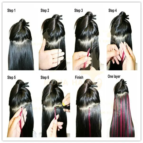 u tip hair extensions application