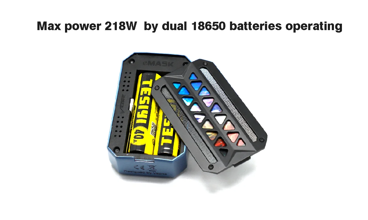 2018 trending products china distribute vape box Mods Vzone emask 218w mod powered by dual 18650 Battery  e cig supplier