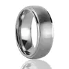 Dome Brushed Step Edged Titanium Rings Mens Titanium Ring Core