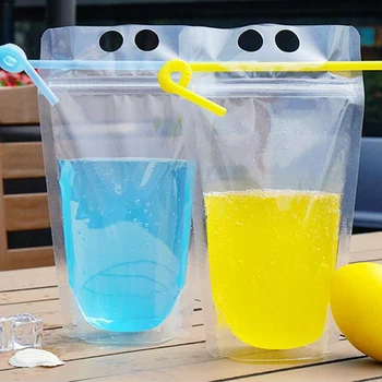 Custom Printing Plastic Juice Drink Bag Manufacturers /plastic Straw ...