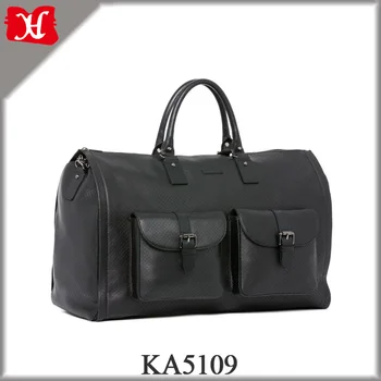 mens black leather overnight bag