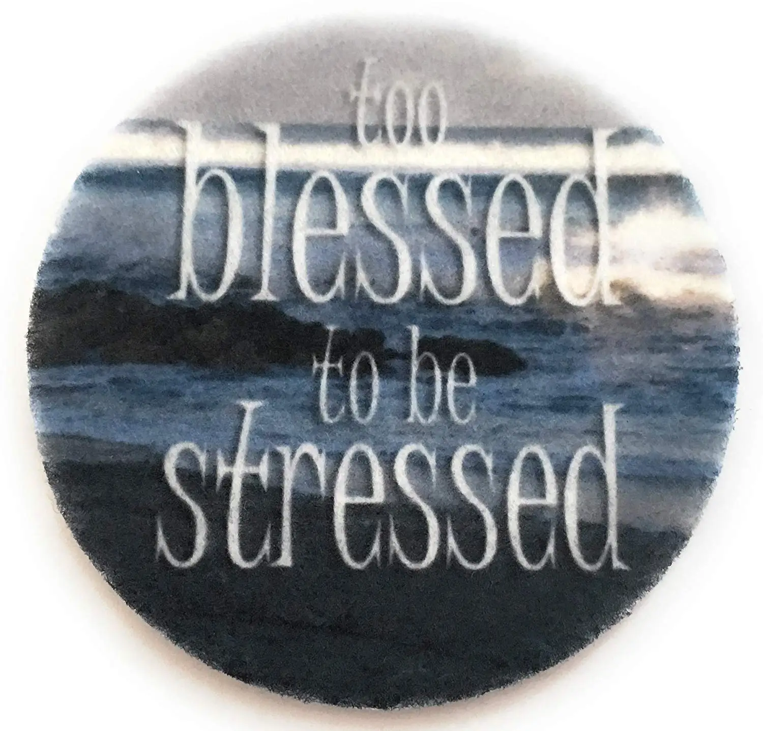Too Blessed to be Stressed Car Coasters - Absorbent Car Coasters - 2 Pack