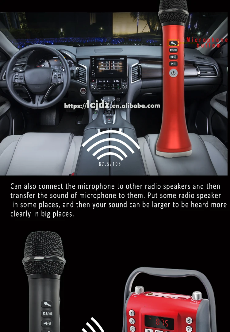 Lcj L698 Tour Guide Mini Microphone Portable Speaker Active Speaker