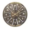 24 inch Vintage Retro Antique Target Shape Arabic Numbers American Handicraft Wooden Wall Clock