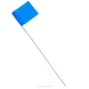 Plastic pe pvc vinyl marking flags with wire staff