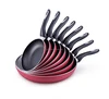 Fashion silk-screen printing aluminum kitchen cookware combhoney design non stick frying pan set