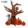8 feet air blown inflatable ghost tree lighted halloween