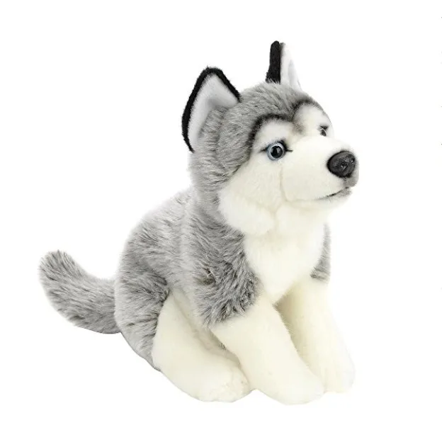 Peluche husky realiste Clearance