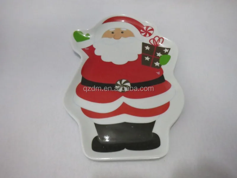 Melamine Christmas men Shape Dishes , Xmas Plate