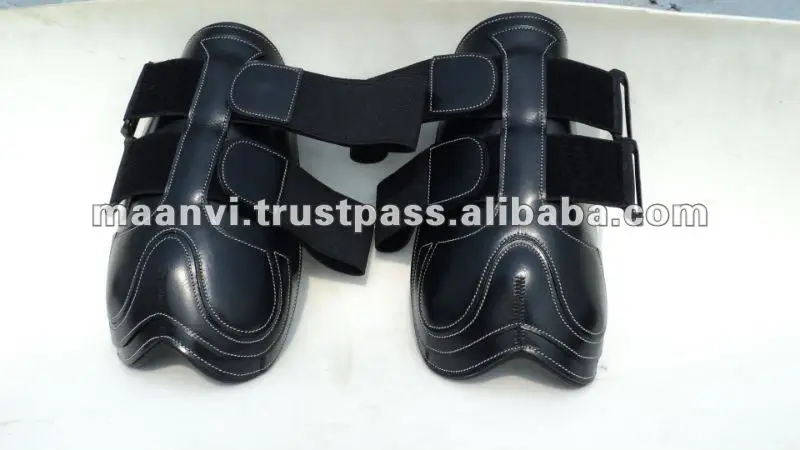 LEATHER TENDON BOOT ON VELCRO ATTACHEMENT.JPG