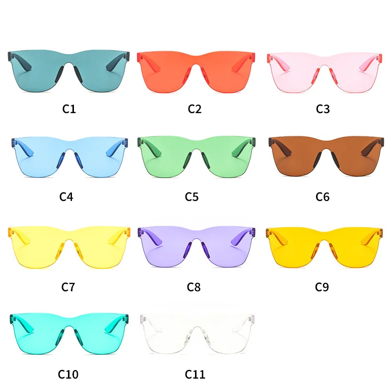 10152 Superhot Eyewear 2018 Fashion Men Women Transparent Sun glasses Tinted Trending Candy Sunglasses
