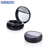 Cosmetic packaging container loose powder case with a plastic interlayer