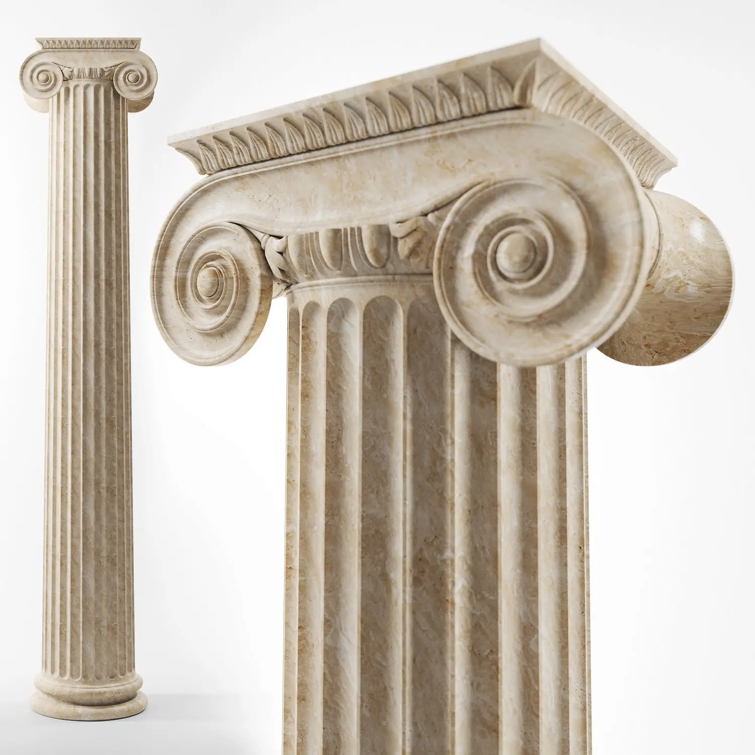 western grey marble indoor decorative columns