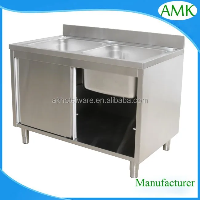 Stainless Steel Commercial Sink Bench In Singapore/double Bowl