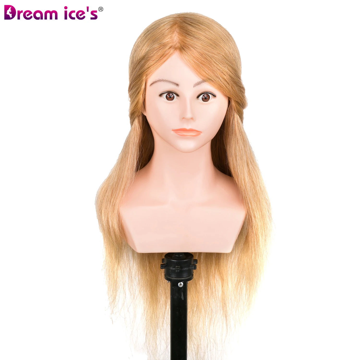 22inch 100human Hair Mannequin Hairdresser Head For Barber Buy