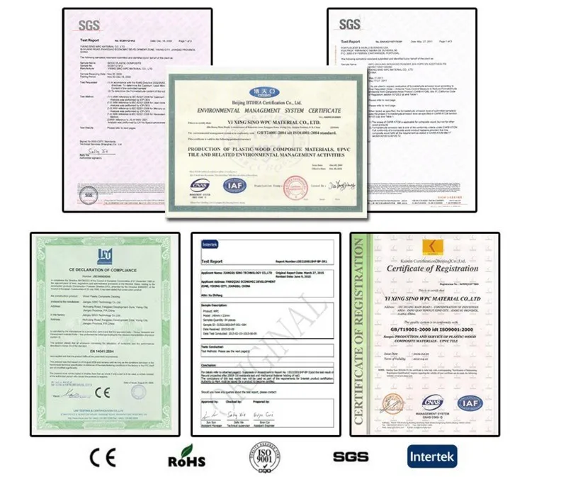 composite wpc decking certificates