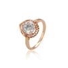 15722 xuping latest gold finger multi color gemstone hollow ring designs, diamond jewelry
