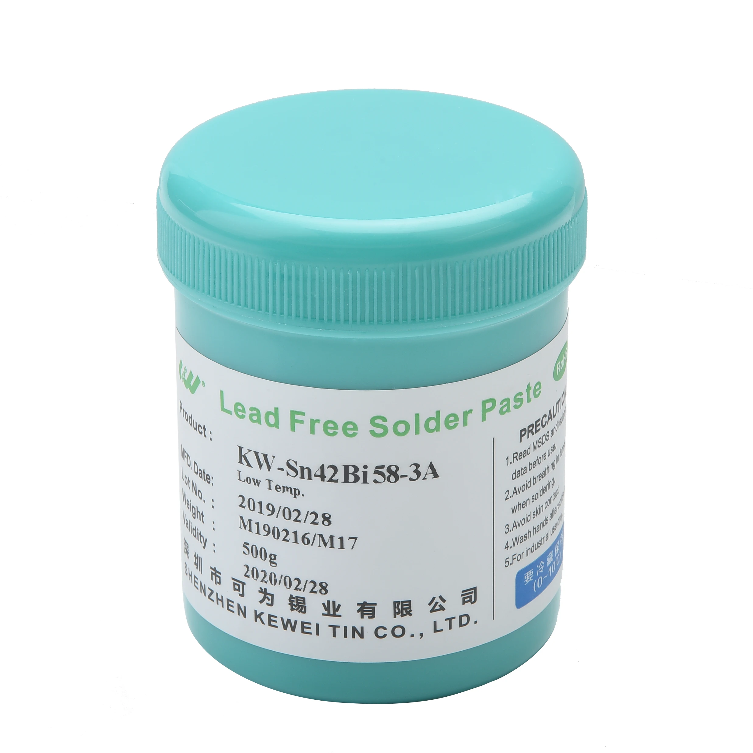 Leadfree Low Temperature Sn42bi58 Type 3 Type 4 Type 5 Solder Paste
