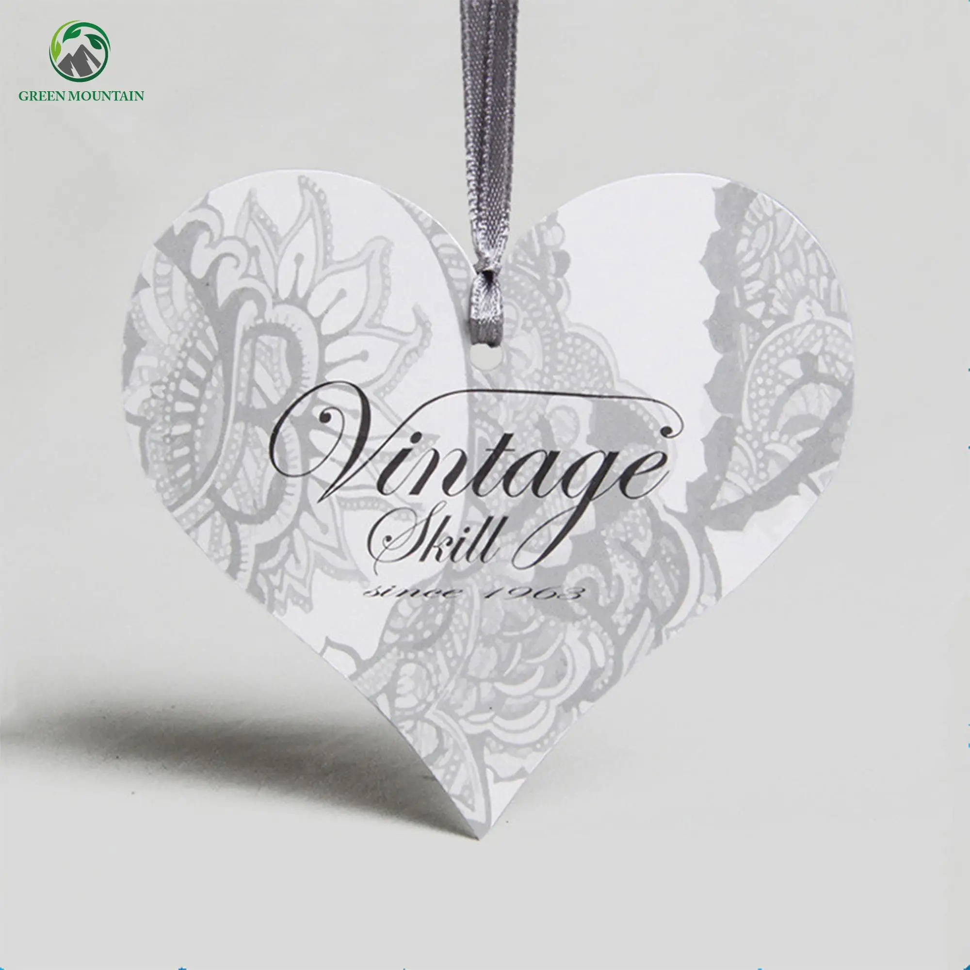 Die Cut Customized Heart Shape Hang Tag For Jewelry,Clothing,Hair
