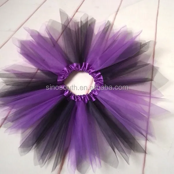 saia de tule roxa e preta