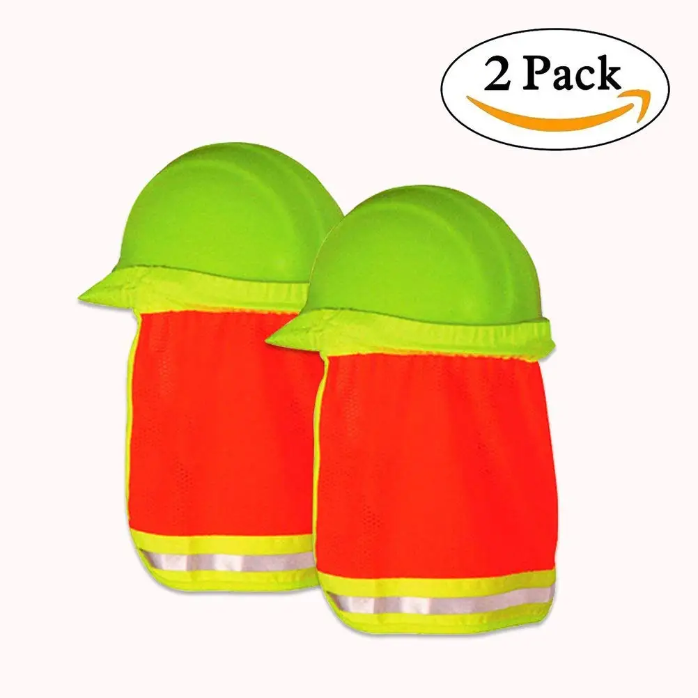 Buy 2pcs Summer Sun Shade Hard Hat Mesh Neck Shield with Safety High