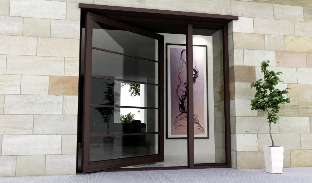 Customized Main Grill Design Single Open 360 Swing Pivot Door - Buy ...