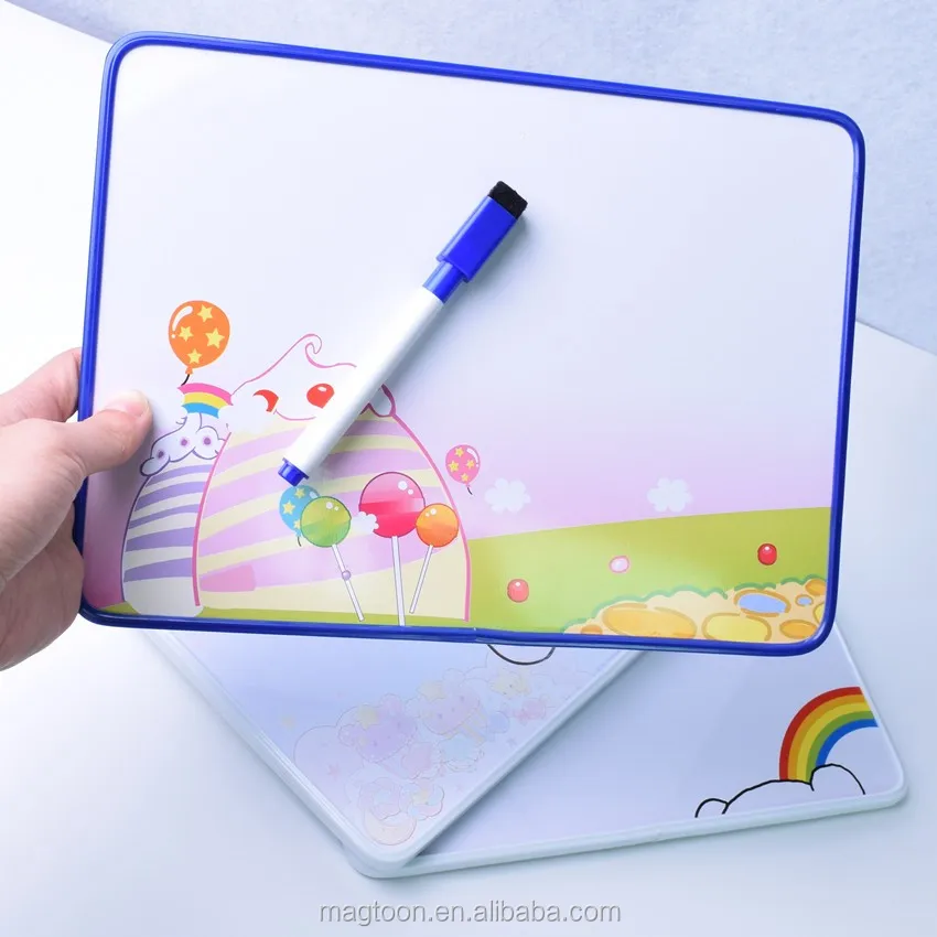 Plastic Frame Kids Magnetic Whiteboard With Marker Pen - Buy Kids ...