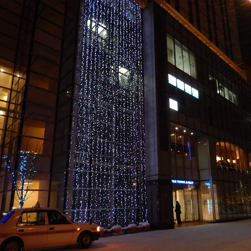 Outdoor Commercial Grade Connectable Warm White Led Christmas Curtain