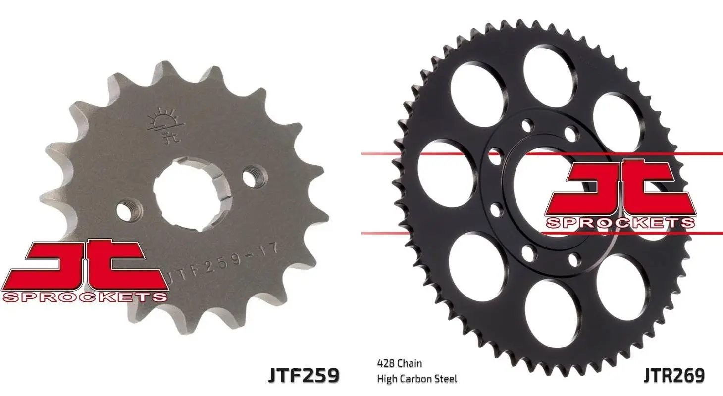 Get Quotations · Front & Rear Sproket Kit for DAELIM VT125 Evolution 98-02  JT Sprockets
